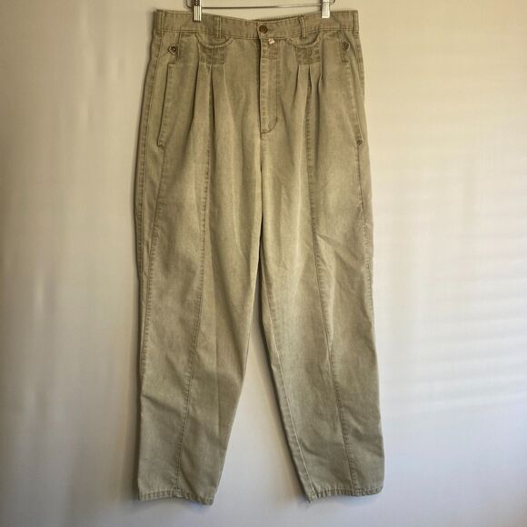 VTG Gitano Pants Gray Pleated Pocket Tapered 90s Skater Y2K Grunge Mens 34 - Picture 1 of 15